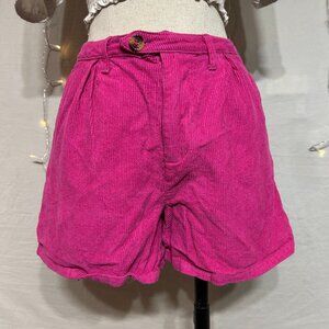 Women’s Size Medium Over Kleshas Pink Corduroy High rise Shorts
